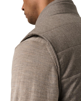 Beige Wool Padded Vest