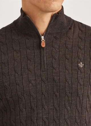 Merino Cable John Zip Brown