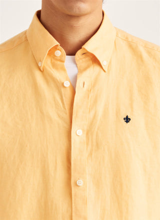 Douglas Linen Shirt Orange - Classic Fit