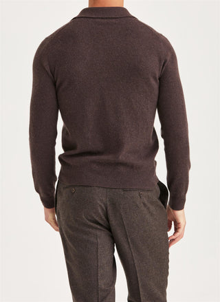 Cashmere Polo Neck Brown