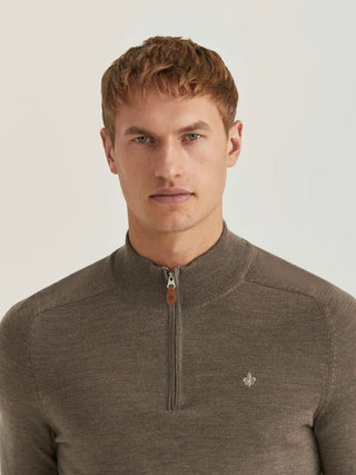 Merino John Zip Brown