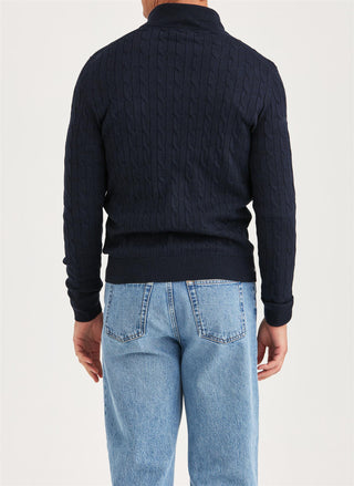 Merino Cable John Zip Navy