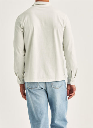 Harland Longsleeve Polo Shirt Off White