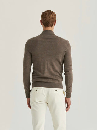 Merino John Zip Brown