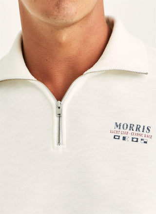 Northcott Slub Half Zip Off White