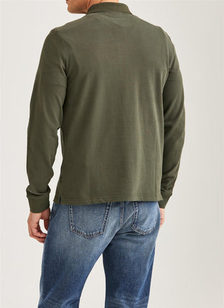 Camden Longsleeve Polo Shirt Olive