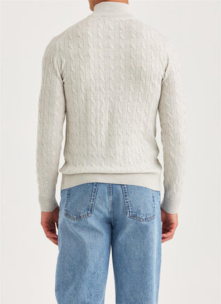 Merino Cable John Zip Off White