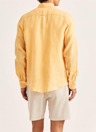 Douglas Linen Shirt Orange - Classic Fit