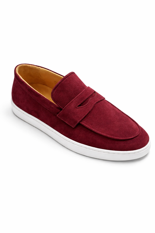 Penny Sneaker Maroon Suede