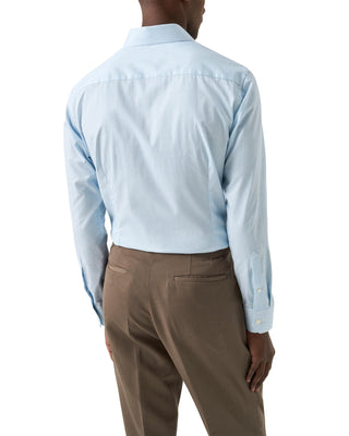 Light Blue Geometric Signature Twill Shirt - Slim