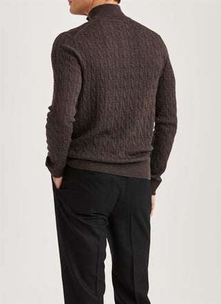 Merino Cable John Zip Brown