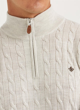 Merino Cable John Zip Off White