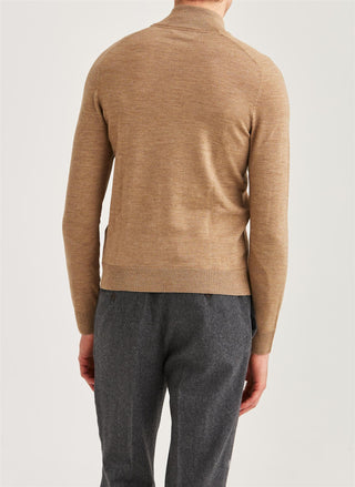 Merino John Zip Camel