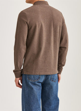 Camden Longsleeve Polo Shirt Brown