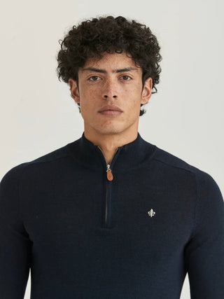 Merino John Zip Navy