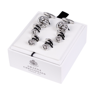 Knot Cufflinks & Studs Set Silver