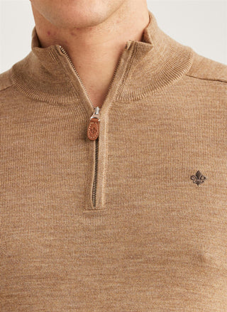Merino John Zip Camel