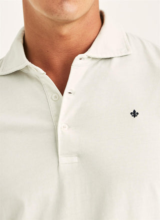 Harland Longsleeve Polo Shirt Off White