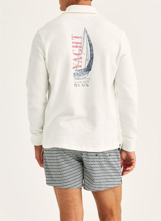 Northcott Slub Half Zip Off White