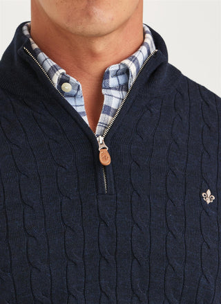 Merino Cable John Zip Navy