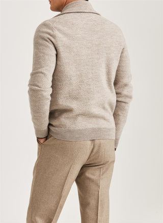 Cork Knitted Zip Jacket Khaki