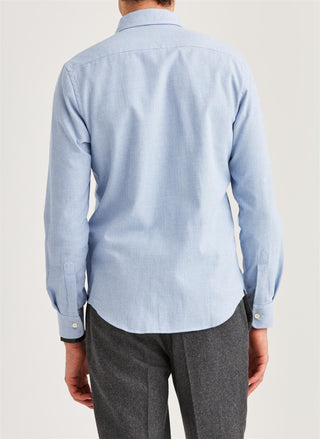 Soft Twill Dogtooth Shirt Blue