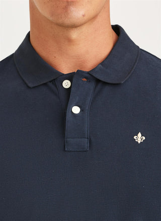 Camden Longsleeve Polo Shirt Old Blue