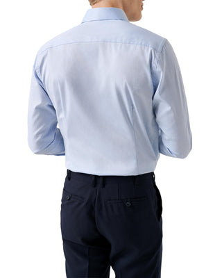 Light Blue Medallion Effect Signature Twill Shirt - Contemporary