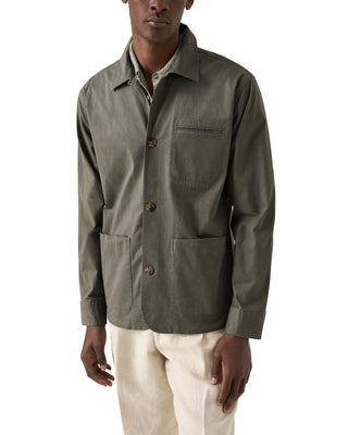 Mid Green Light Cotton Chore Jacket